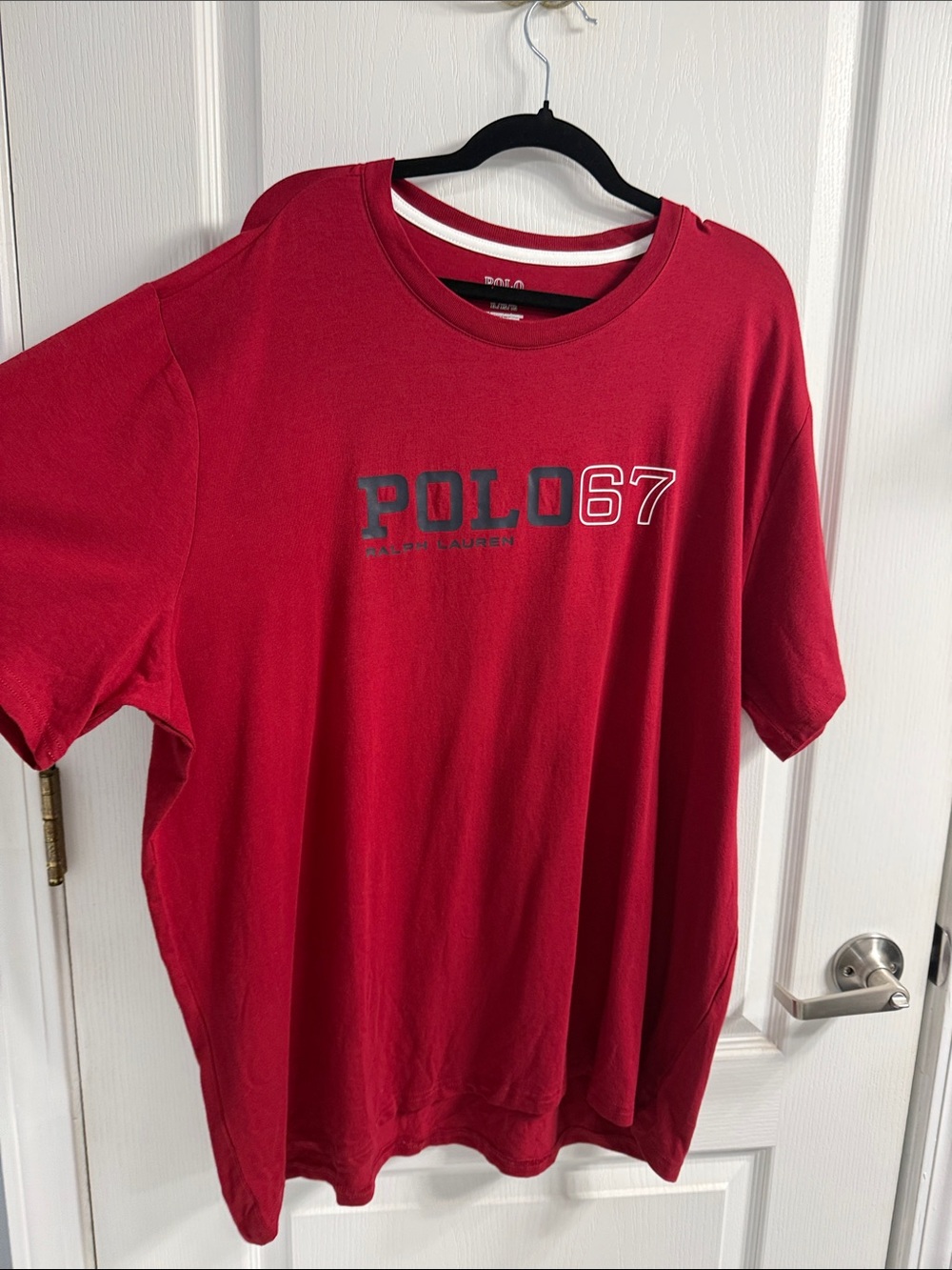 Polo by Ralph Lauren Men’s Red POLO 67 Graphic Short Sleeve Tee Lightweight